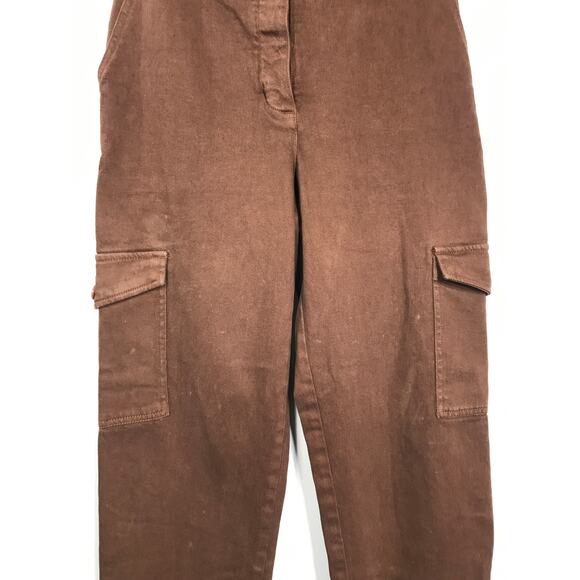 Wilfred Free Aritzia Brown Modern Cargo Pants 6 Utility Pockets Cooler Weather - Picture 5 of 14